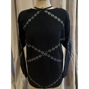 Vintage 90’s Vesna Briceli Angora/ Lambswool/ Lace Tunic Sweater S